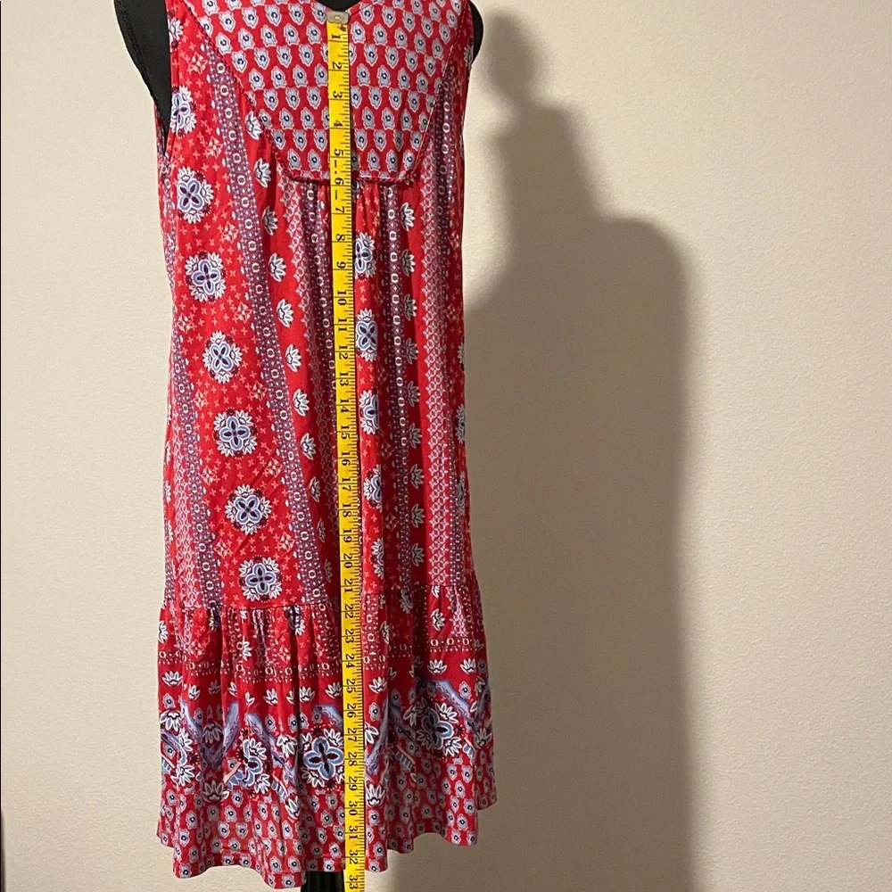 Style & Co. Red and Blue Patterned Dress - Picture 3 of 7